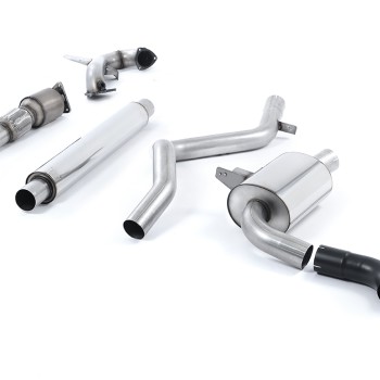 Renault Megane Renaultsport II (Cup, Trophy/Trophy R) - Resonated (Quieter) Turbo-Back Exhaust System with Hi-Flow Sports Catalyst - Uses OE Tip - Resonated