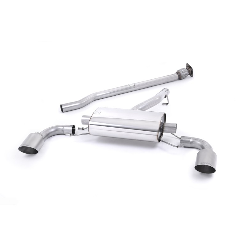 Toyota GT86/Subaru BRZ - Non-Resonated (Louder) Secondary Cat-Back Exhaust System with Brushed Titanium Trims - Brushed Titanium
