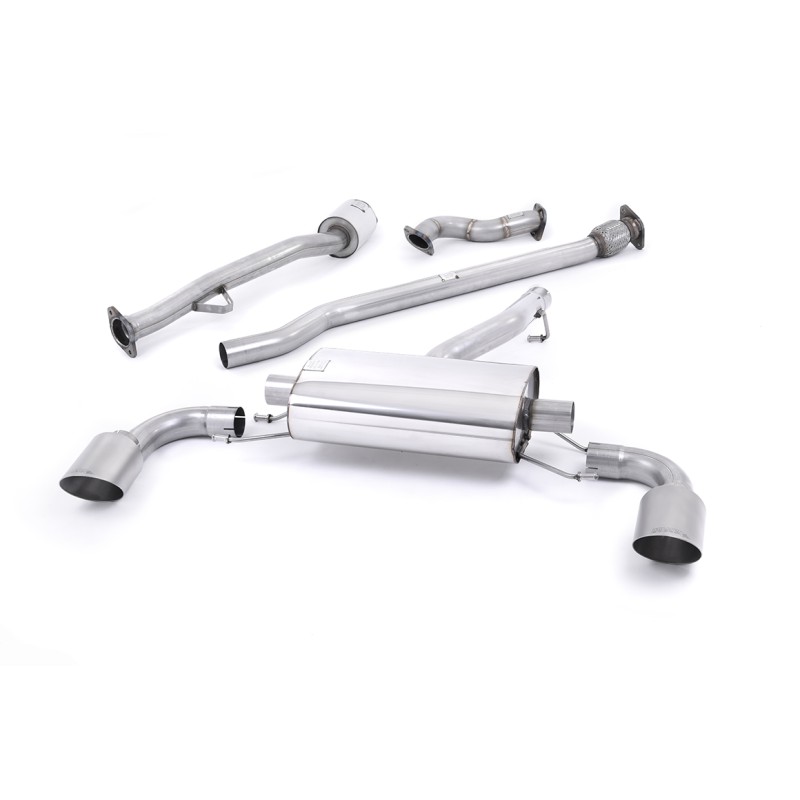 Toyota GT86/Subaru BRZ - Non-Resonated (Louder) Primary Cat-Back Exhaust System with Brushed Titanium Trims - Brushed Titanium