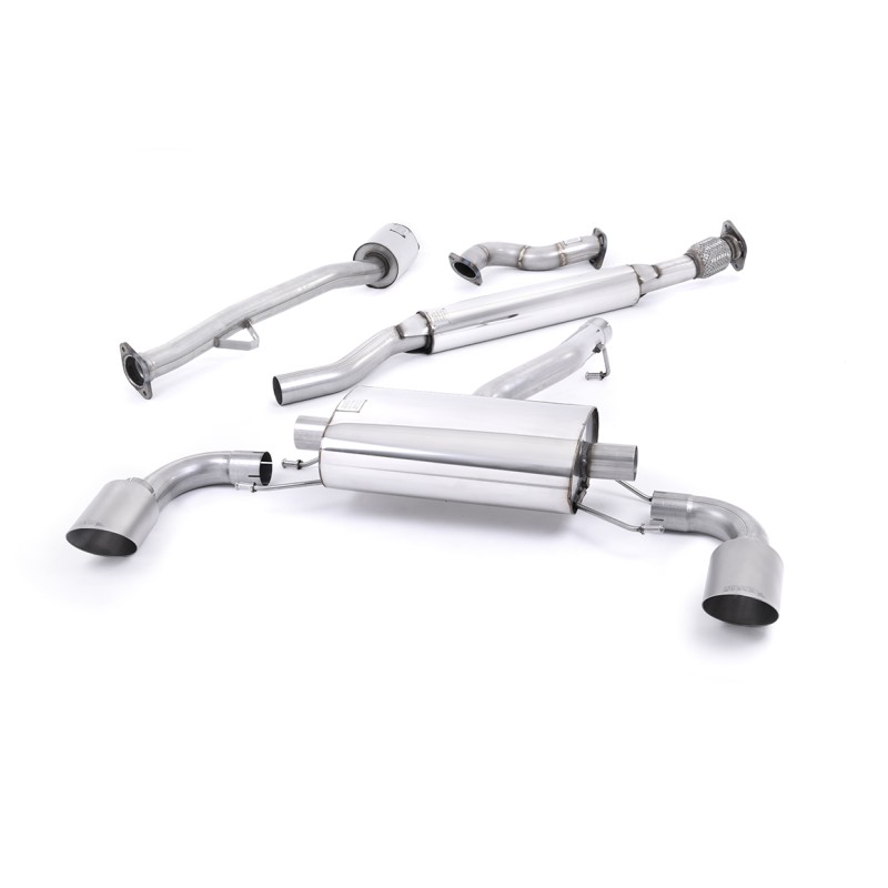 Toyota GT86/Subaru BRZ - Resonated (Quieter) Primary Cat-Back Exhaust System with Brushed Titanium Trims - Brushed Titanium