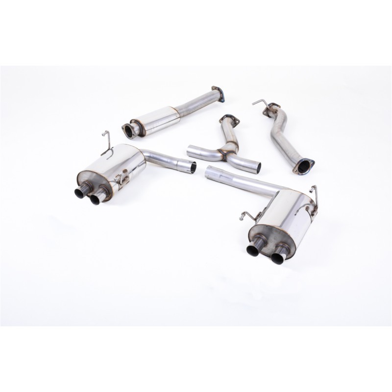 Subraru Impreza WRX & STi (2014 - 2021) - Resonated (Quieter) Cat-Back Exhaust System with MSUB169 Connector & Burnt Titanium GT-100 Tips - Burnt Titanium
