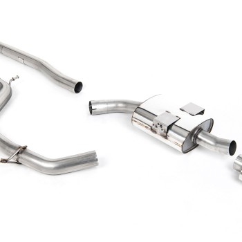 Seat Leon FR 2.0 TDI - Non-Resonated (Louder) Cat-Back Exhaust System with Single Polished Oval Tip (Cupra K1 Style)