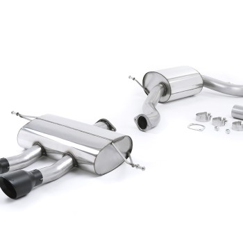 Seat Leon Cupra R 2.0 TSI 265ps - Resonated (Quieter) Cat-Back Exhaust System with Dual Cerakote Black Tips - Cerakote Black