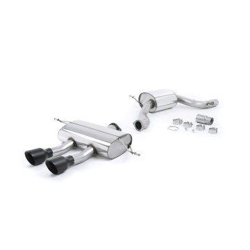 Seat Leon Cupra R 2.0 TSI 265ps - Resonated (Quieter) Cat-Back Exhaust System with Dual Cerakote Black Tips - Cerakote Black