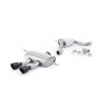 Seat Leon Cupra R 2.0 TSI 265ps - Resonated (Quieter) Cat-Back Exhaust System with Dual Cerakote Black Tips - Cerakote Black