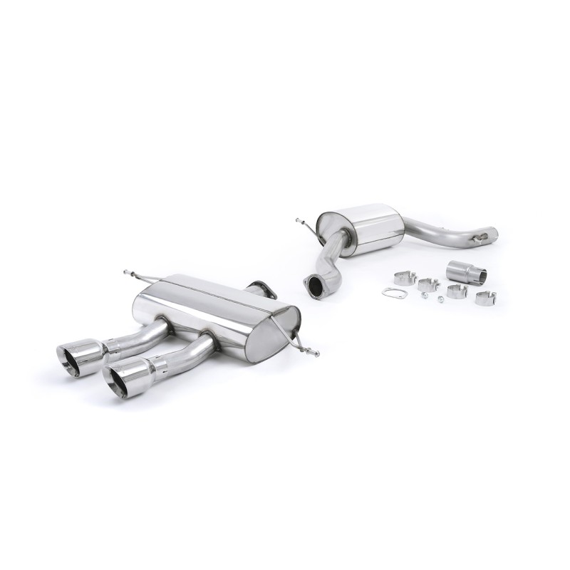 Seat Leon Cupra R 2.0 TSI 265ps - Resonated (Quieter) Cat-Back Exhaust System with Polished GT100 Tips - Polished