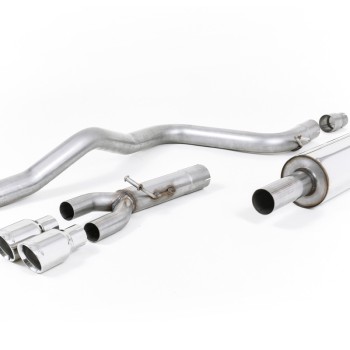 Seat Leon FR 2.0 TDI 150 - Resonated (Quieter) Cat-Back Exhaust System with Polished Tips - Polished