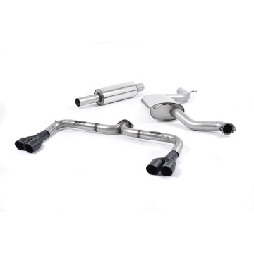 Seat Leon Cupra 280/290 (Non GPF Models) - Cat-Back Exhaust System with Quad Black Round Tips - Cerakote Black - GT