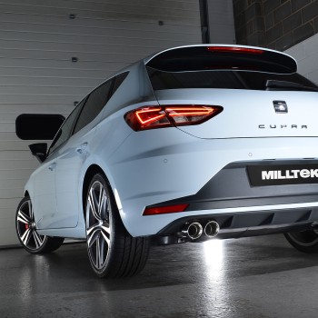 Seat Leon Cupra 280/290 (Non GPF Models) - Cat-Back Exhaust System (Louder) with Quad Polished Round Tips - Polished - GT