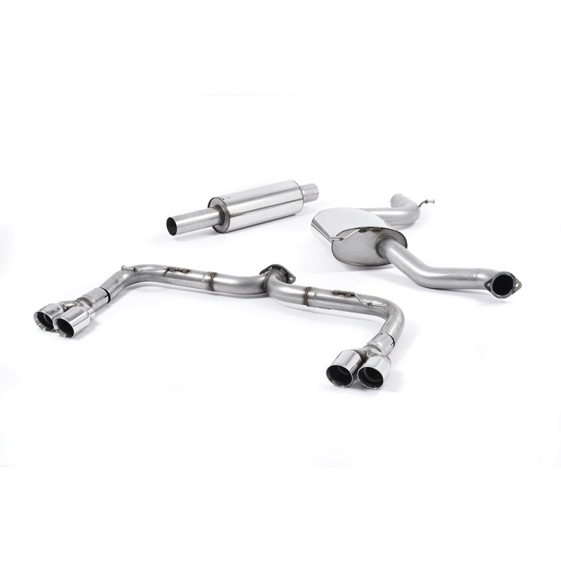 Seat Leon Cupra 280/290 (Non GPF Models) - Cat-Back Exhaust System (Louder) with Quad Polished Round Tips - Polished - GT