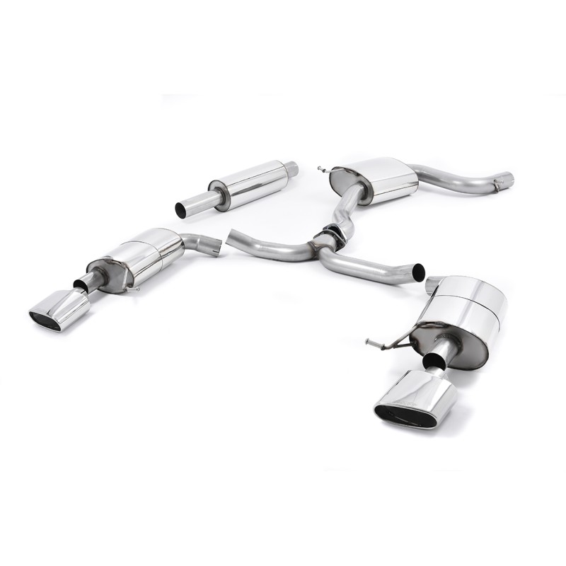 Seat Leon ST Cupra 280/290 2.0 TSI (Non GPF Models) - Resonated (Quieter) Cat-Back Exhaust System with Polished Oval Tips - Polished - Oval (Jet)