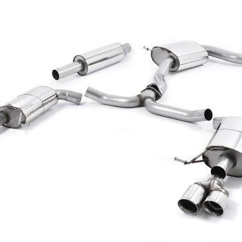Seat Leon ST Cupra 280/290 2.0 TSI (Non GPF Models) - Resonated (Quieter) Cat-Back Exhaust System with Quad Round Polished Tips - Polished - GT
