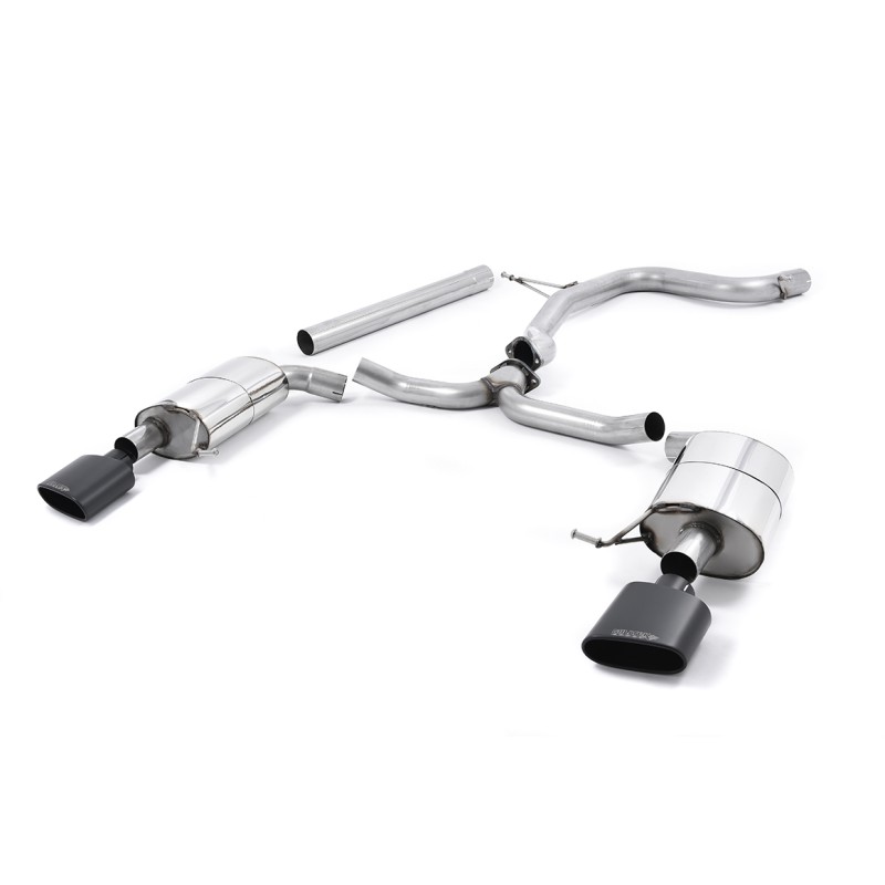Seat Leon ST Cupra 280/290 2.0 TSI (Non GPF Models) - Non-Resonated (Louder) Cat-Back Exhaust System with Cerakote Black Oval Tips - Cerakote Black - Oval (Jet)