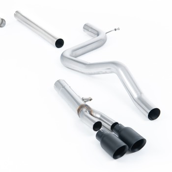 Seat Leon FR 2.0 TDI 150 - Non-Resonated (Louder) Cat-Back Exhaust System with Cerakote Black Tips - Cerakote Black