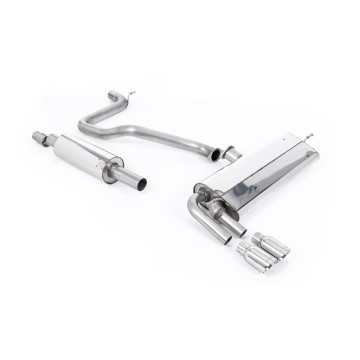 Seat Leon FR 1.4 TSI - Resonated (Quieter) Cat-Back Exhaust System with GT-80 Polished Trims - Polished