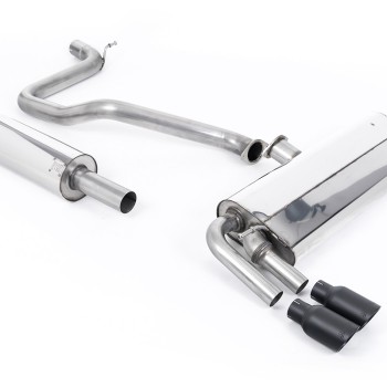 Seat Leon FR 1.4 TSI - Resonated (Quieter) Cat-Back Exhaust System with GT-80 Cerakote Black Trims - Cerakote Black