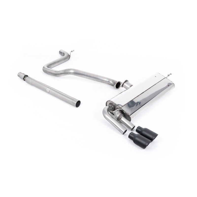 Seat Leon FR 1.4 TSI - Non-Resonated (Louder) Cat-Back Exhaust System with GT-80 Cerakote Black Trims - Cerakote Black