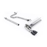 Seat Leon FR 1.4 TSI - Non-Resonated (Louder) Cat-Back Exhaust System with GT-80 Cerakote Black Trims - Cerakote Black
