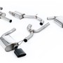 Seat Leon ST Cupra 300 (Non GPF Models) - Resonated (Quieter) Cat-Back Exhaust System with Cerakote Black Oval Tips - Cerakote Black - Oval (Jet)
