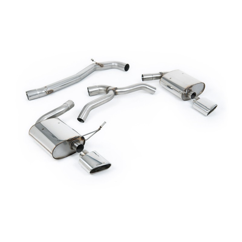 Seat Leon Cupra MK4 ST 310 & ST Cupra 300 - Non Resonated (Louder) Cat-Back Exhaust System with Polished Oval Tips - Polished - Oval (Jet)