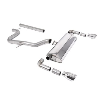 Seat Leon Cupra R 310ps - Non-Resonated (Louder) Cat-Back Exhaust System with GT-100 Polished Trims - Polished