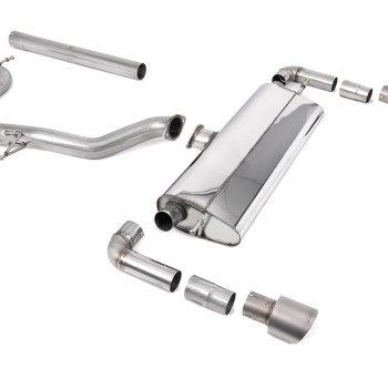 Seat Leon Cupra R 310ps - Non-Resonated (Louder) Cat-Back Exhaust System with GT-100 Titanium Trims - Brushed Titanium