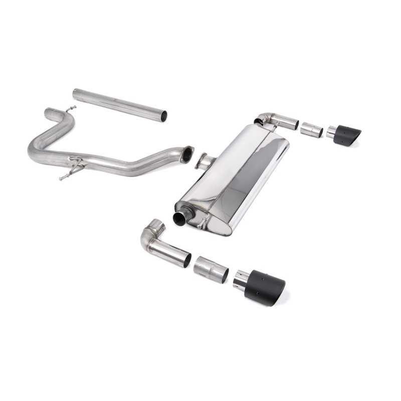 Seat Leon Cupra R 310ps - Non-Resonated (Louder) Cat-Back Exhaust System with JET-100 Carbon Fibre Trims - Carbon Fibre