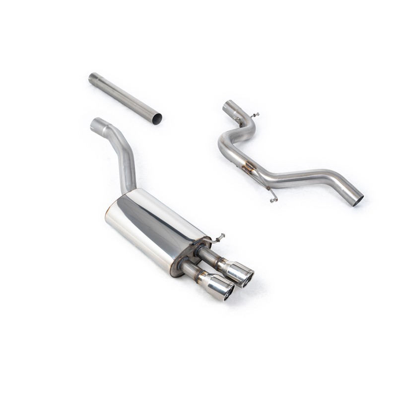 Skoda Octavia vRS 2.0 TSI/2.0T FSI - Non-Resonated (Louder) Cat-Back Exhaust System with Twin Polished Trims