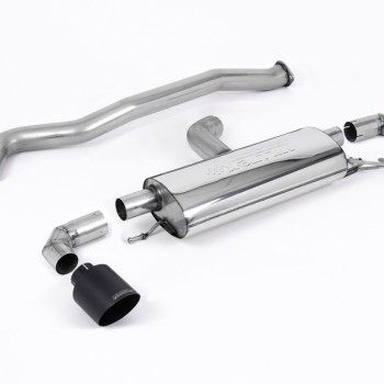 Toyota Yaris GR & GR Circuit Pack 1.6T (OPF/GPF Models Only) 2020 2023 Particulate Filter-back 3' / 76mm Non Resonated (Louder) OPF/GPF Back System with GT-115 Cerakote Black Trims