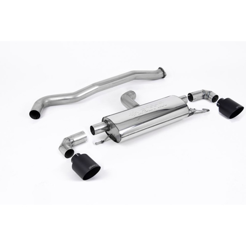 Toyota Yaris GR & GR Circuit Pack 1.6T (OPF/GPF Models Only) 2020 2023 Particulate Filter-back 3' / 76mm Non Resonated (Louder) OPF/GPF Back System with GT-115 Cerakote Black Trims