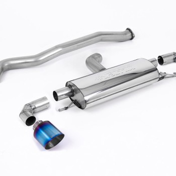 Toyota Yaris GR & GR Circuit Pack 1.6T (OPF/GPF Models Only) 2020 2023 Particulate Filter-back 3' / 76mm Non Resonated (Louder) OPF/GPF Back System with GT-115 Burnt Titanium Trims