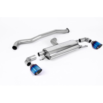 Toyota Yaris GR & GR Circuit Pack 1.6T (OPF/GPF Models Only) 2020 2023 Particulate Filter-back 3' / 76mm Non Resonated (Louder) OPF/GPF Back System with GT-115 Burnt Titanium Trims