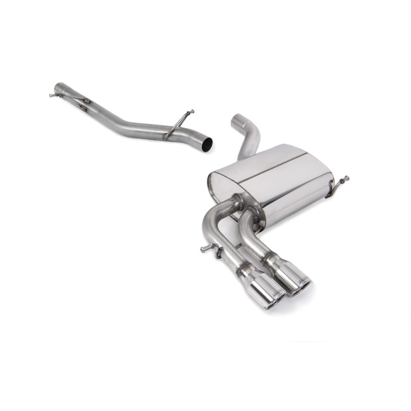 Audi A3 2.0T FSI Quattro - Non-Resonated (Louder) Cat-Back Exhaust System with Polished Trims