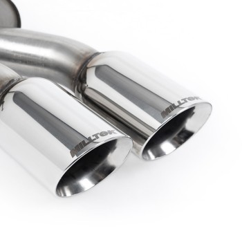 Seat Leon Cupra (1.8T/1.9 TDI) & VW Golf MK4 GTI (1.8T/1.9 TDI) - Non-Resonated (Quieter) Cat-Back Exhaust System with Twin Polished Trims - Polished