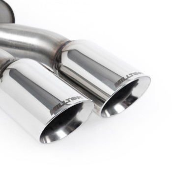 Seat Leon Cupra (1.8T/1.9 TDI) & VW Golf MK4 GTI (1.8T/1.9 TDI) - Resonated (Quieter) Cat-Back Exhaust System with Twin Polished Trims - Polished