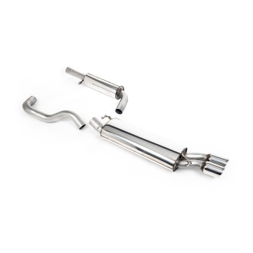 Seat Leon Cupra (1.8T/1.9 TDI) & VW Golf MK4 GTI (1.8T/1.9 TDI) - Resonated (Quieter) Cat-Back Exhaust System with Twin Polished Trims - Polished