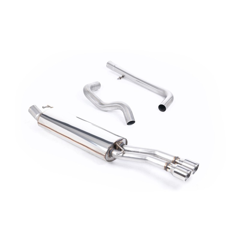 VW Bora/Jetta 1.8T/1.9TDI - Non-Resonated (Louder) Cat-Back Exhaust System with Polished Twin Tips