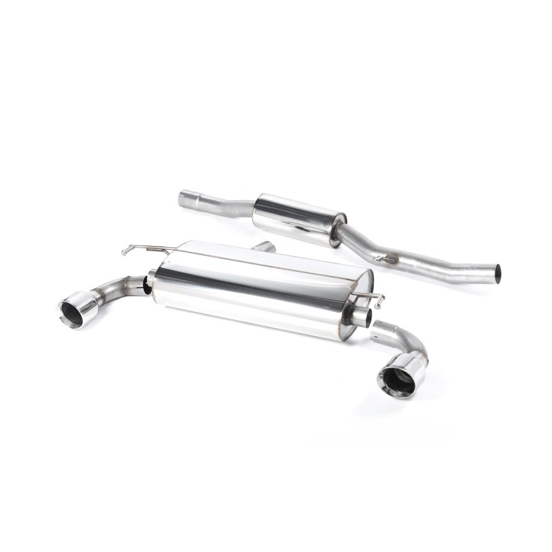 VW Golf MK4 R32 - Resonated (Quieter) Cat-Back Exhaust System with Polished Trims - GT - Polished