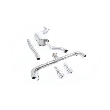 VW Scirocco R - Non-Resonated (Louder) Cat-Back Exhaust System with Polished Tips - Polished