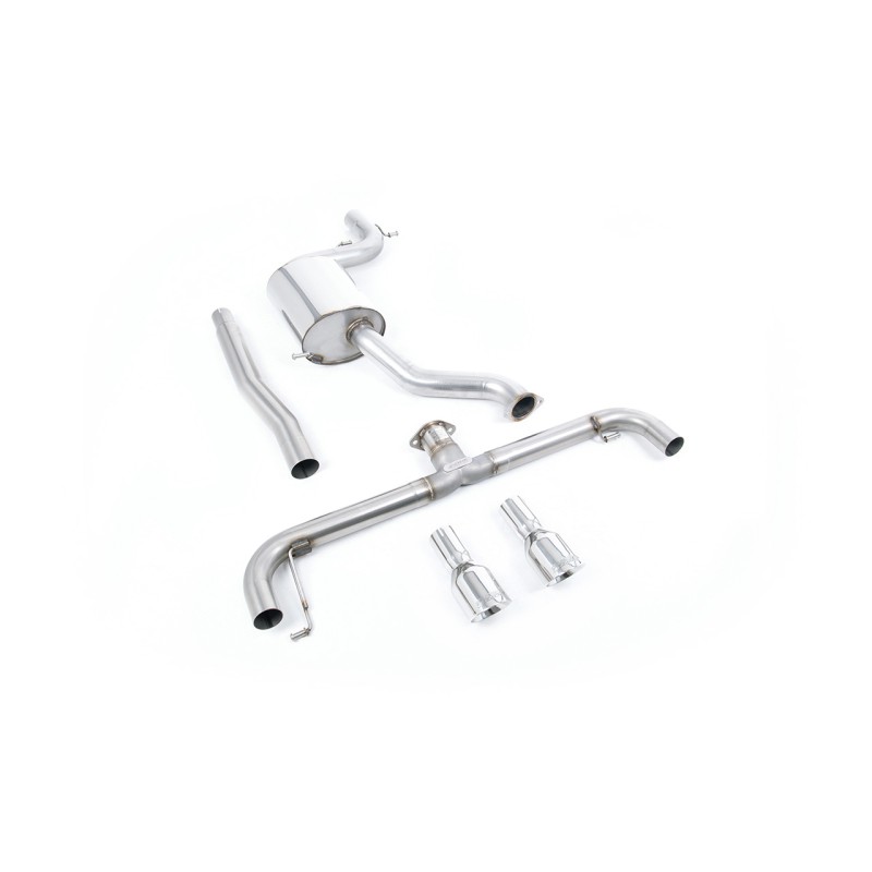 VW Scirocco R - Non-Resonated (Louder) Cat-Back Exhaust System with Polished Tips - Polished