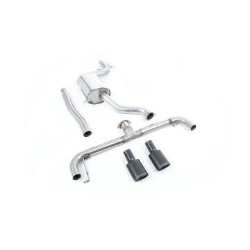 VW Scirocco R - Non-Resonated Cat-Back Exhaust System - Cerakote Black Oval