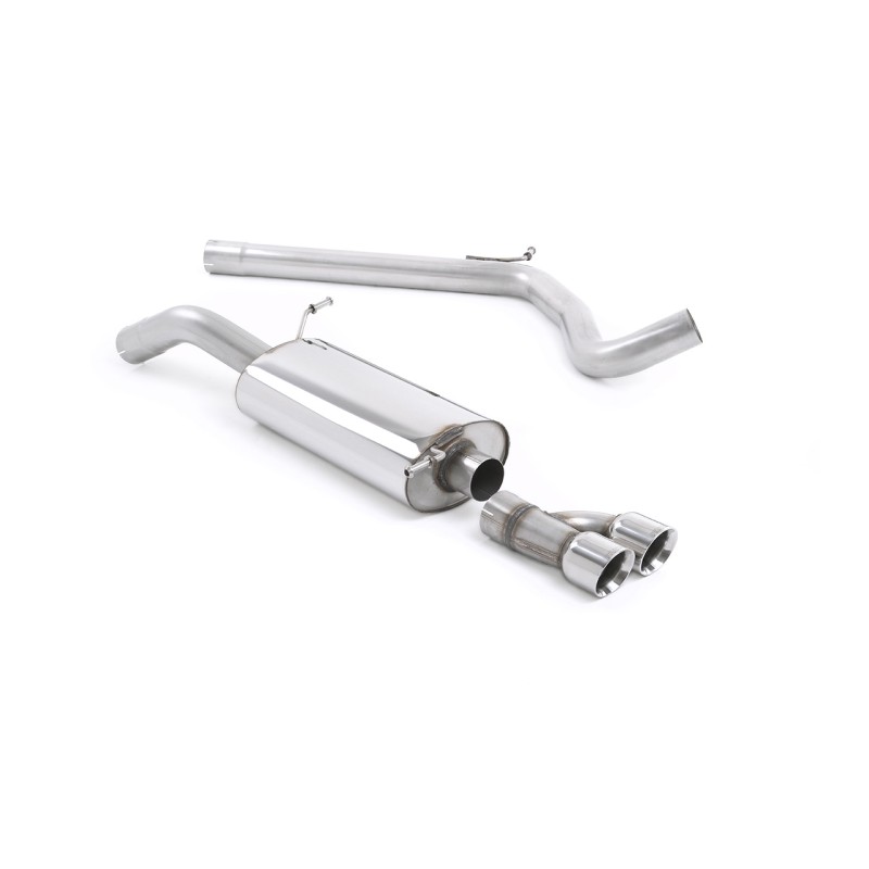 Audi A1 TFSI/VW Polo GTI 1.4 ACT/DSG - Non-Resonated (Louder) Cat-Back Exhaust System with Polished Trims - Polished - Out of Stock