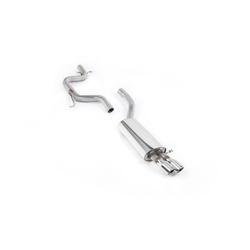 VW Jetta MK5 GLI 2.0T FSI - Non-Resonated (Louder) Cat-Back Exhaust System with Twin JET Trims