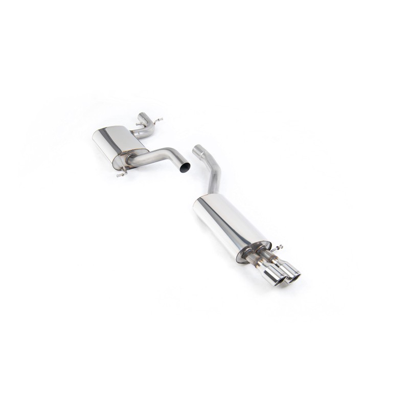 VW Jetta MK5 GLI 2.0T FSI - Resonated (Quieter) Cat-Back Exhaust System with Twin JET Trims