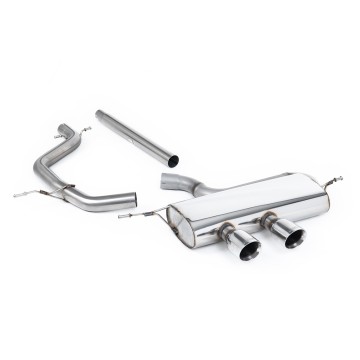 VW Golf Mk5 2.0 TDI 140PS - Non-Resonated (Louder) Cat-Back Exhaust System with Dual GT100 Trims (For R32 Valance)