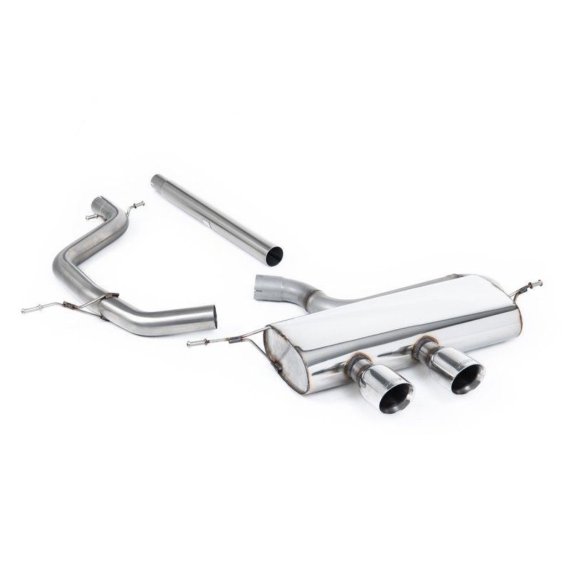 VW Golf Mk5 2.0 TDI 140PS - Non-Resonated (Louder) Cat-Back Exhaust System with Dual GT100 Trims (For R32 Valance)