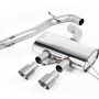 VW Golf R Mk6 - Non-Resonated (Louder) Cat-Back Race Exhaust System with Titanium Tips - Brushed Titanium