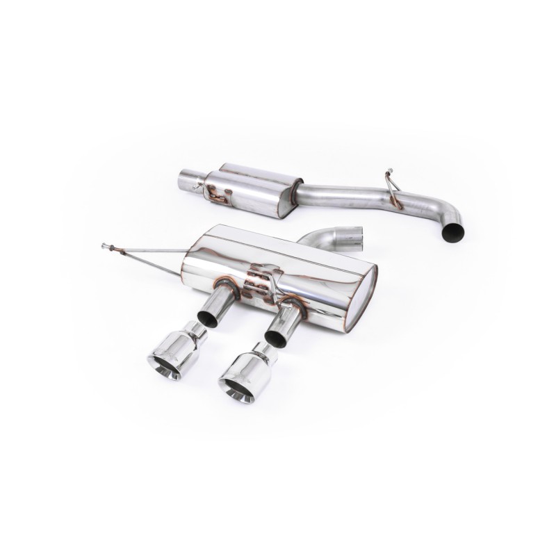 VW Golf R Mk6 - Resonated (Quieter) Cat-Back Race Exhaust System with Polished Tips - Polished
