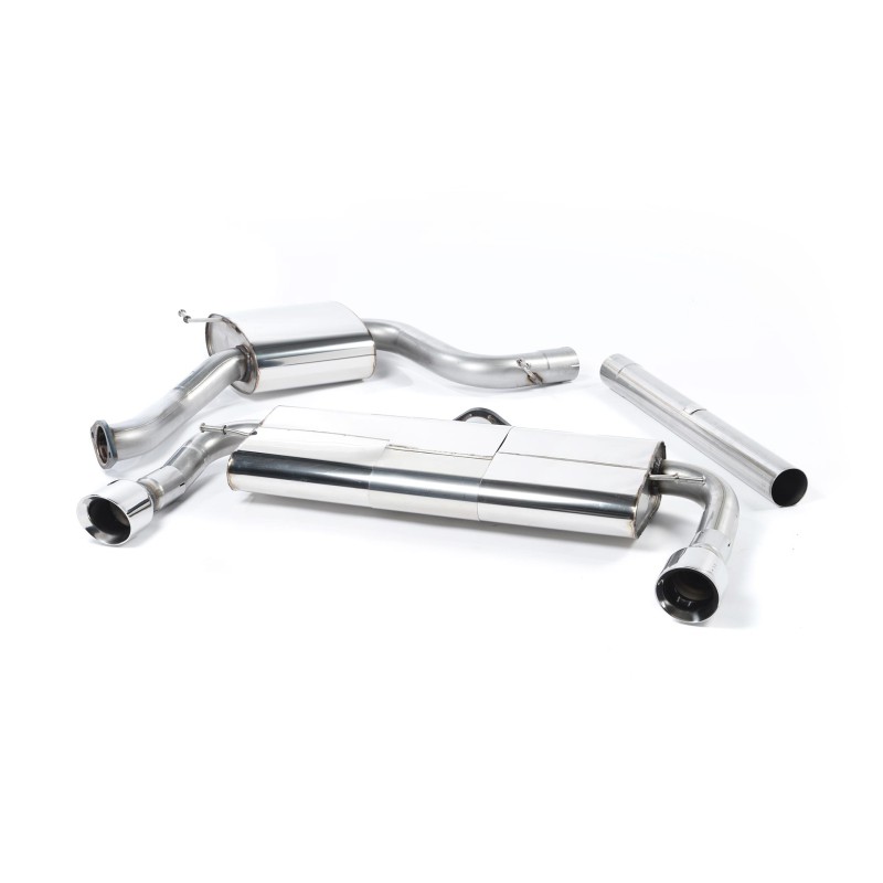 VW Golf GTI Mk7 Resonated (Quieter) Cat-Back Exhaust System with Polished Tips - Polished