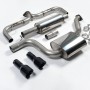 VW Golf GTI Mk7 Non-Resonated (Louder) Cat-Back Exhaust System with Matt Black Tips - Cerakote Black